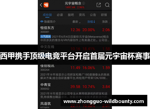 西甲携手顶级电竞平台开启首届元宇宙杯赛事 西甲携手顶级电竞平台开启首届元宇宙杯赛事